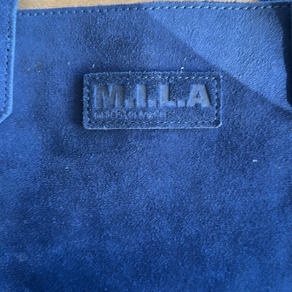 M.I.L.A. Luxe Bag | Suede | navy | Tote | Shoulder Bag - Picture 4 of 10